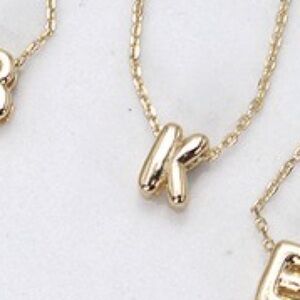 Gold Mini Bubble Letter Necklace